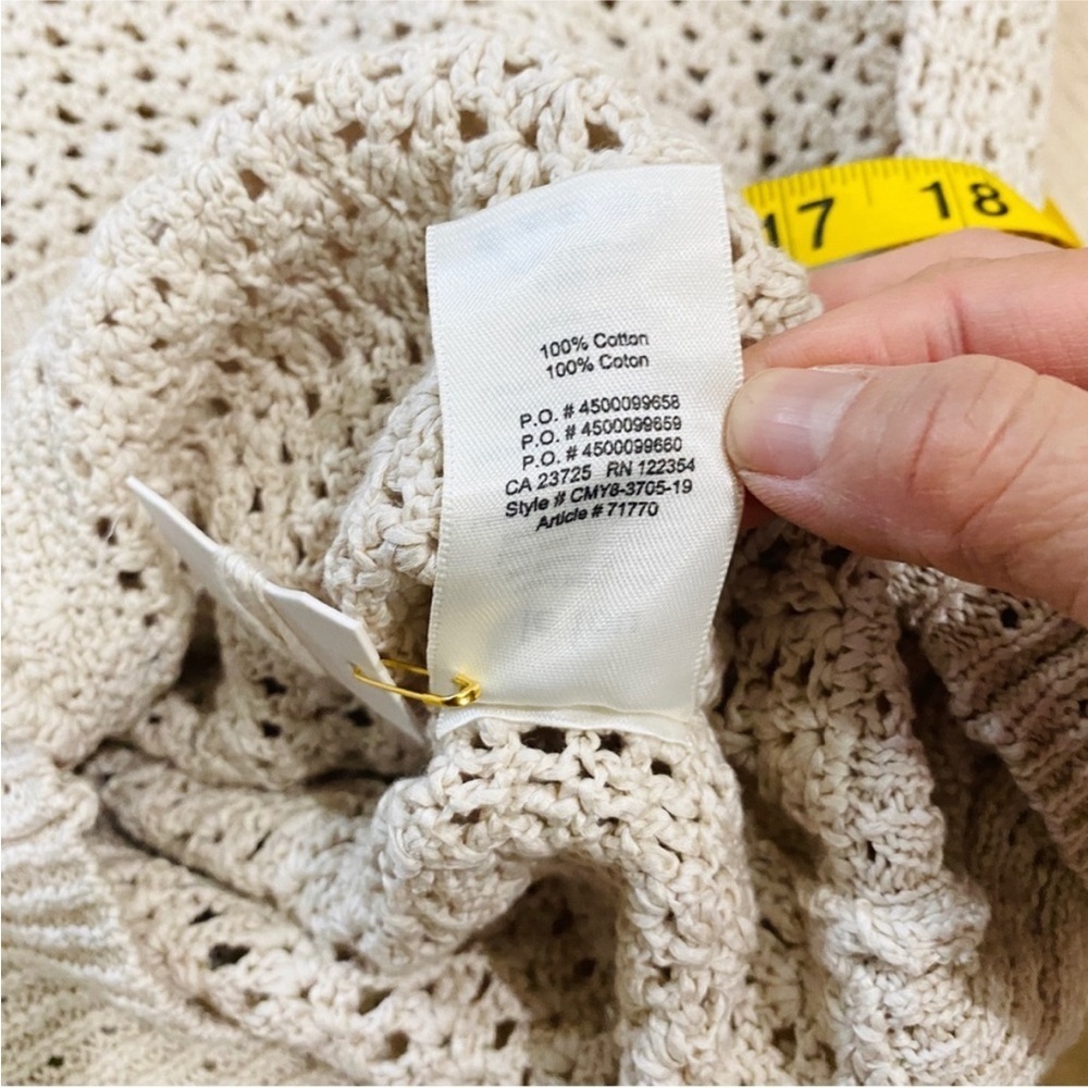 Aritzia Wilfred Le Frou 100% cotton Open knit Cardigan NEW - Picture 10 of 12